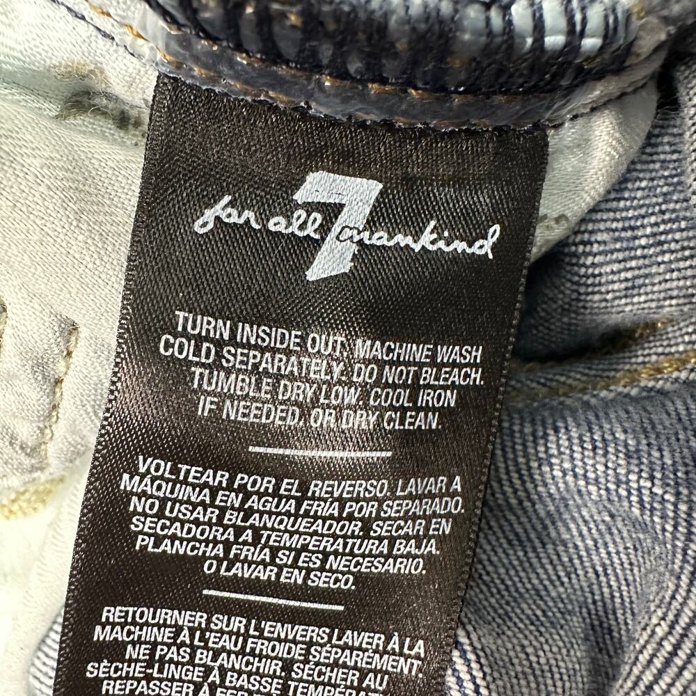 7 For All Mankind Bootcut Jeans Blue Mid Rise WMNS 29 Kimmie Boho Western Y2K - Picture 13 of 14